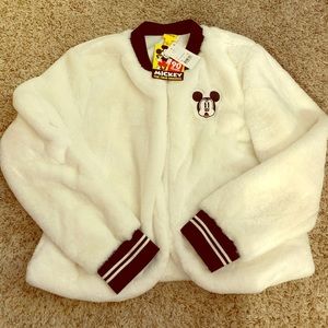 NWT Mickey mouse faux fur Sweater